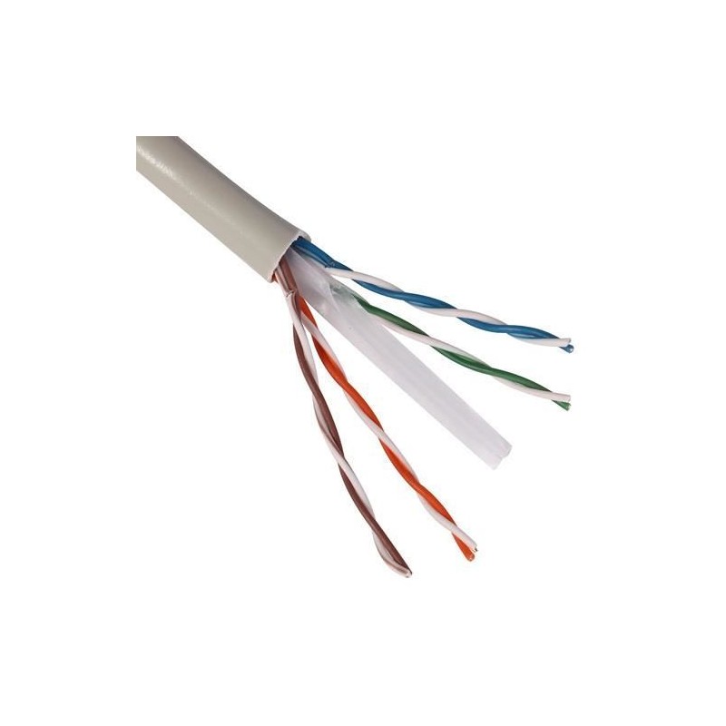 Cablu UTP cat.5e, patch, CU litat, AWG26, gri – Emtex 305m
