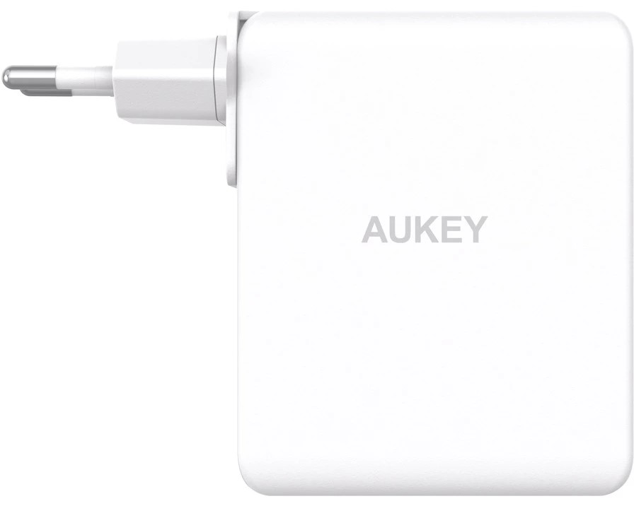 Alimentator retea Aukey, PA-B7O WH, 140W, fast charge, 2 x USB-C, 1 x USB-A, alb