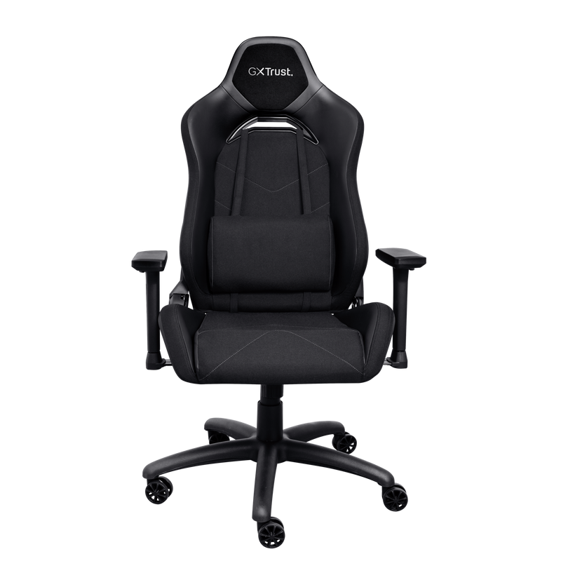 Scaun gaming Trust GXT 714 Ruya, suport lombar, perna reglabila, scaun rotativ, cotiere 3D, ridicare cu gaz clasa 4, tesatura respirabila, Negru