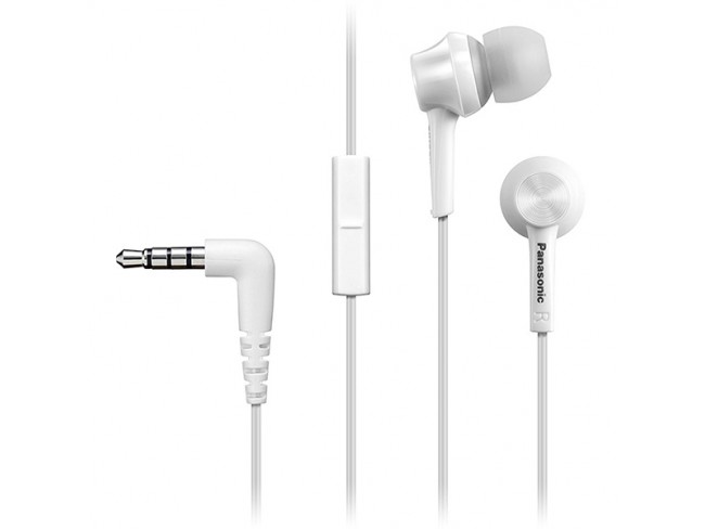 Casti Audio In Ear Panasonic RP-TCM115E-W, Cu fir, Microfon, Alb