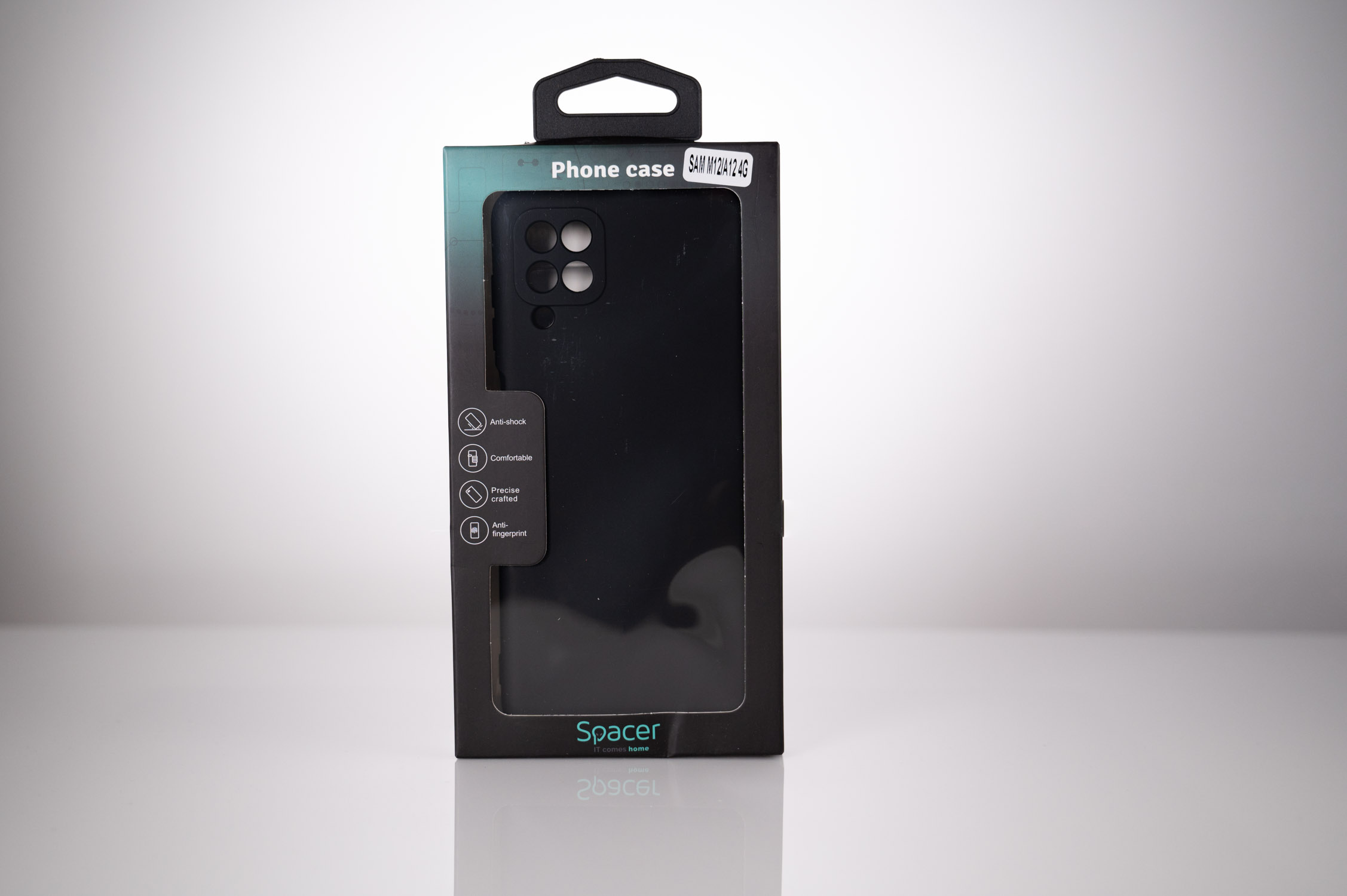 Husa de protectie Spacer pentru Samsung Galaxy M12, material flexibil silicon si interior cu microfibra, Negru 4 Husa de protectie Spacer pentru Samsung Galaxy M12, material flexibil silicon si interior cu microfibra, Negru - imagine 4