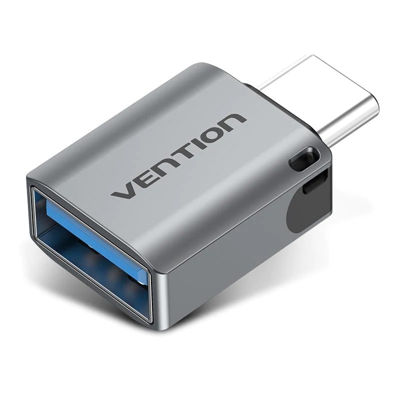 Adaptor Vention, USB Mama to USB-C, Aluminiu, Gri