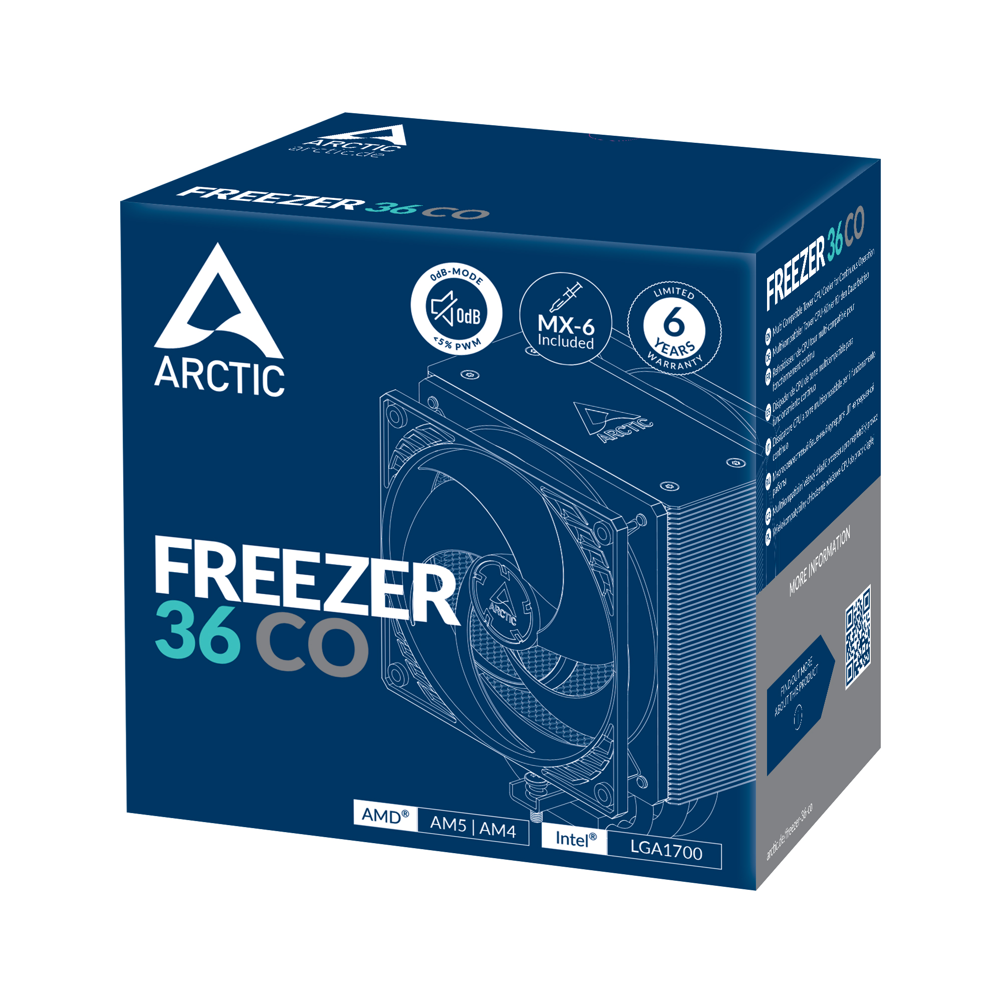 Cooler ARCTIC Freezer 36 CO, 120mm, Intel/ AMD, Negru 5 Cooler ARCTIC Freezer 36 CO, 120mm, Intel/ AMD, Negru - imagine 5