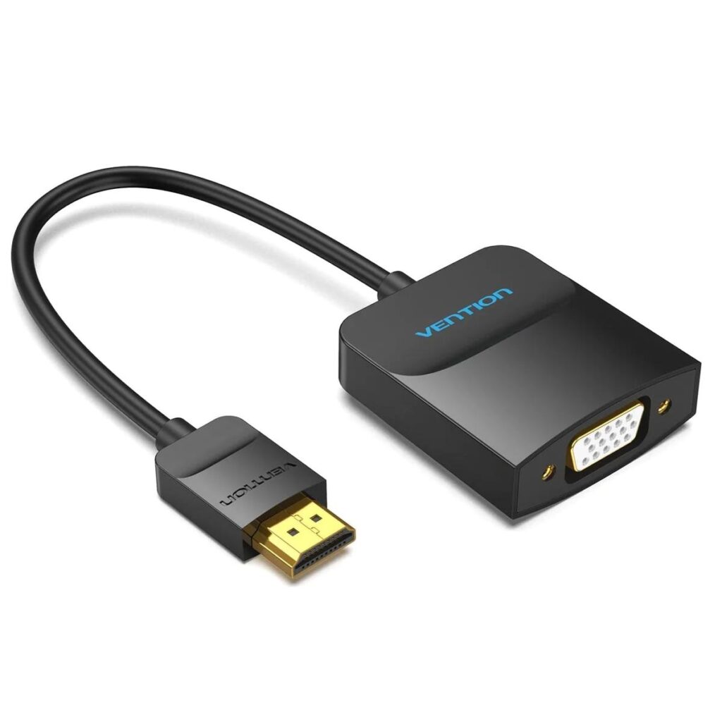 Convertor video Vention, HDMI(T) la VGA (M), rezolutie maxima 1080p la 60 Hz, 5V/1A, invelis PVC si ABS, negru