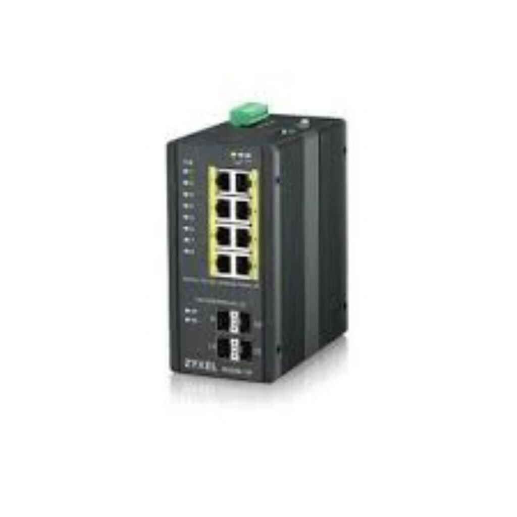 Zyxel Rgs200-12p Industrial Switch 8x Gbe+4x Sfp, Poe Din Rail/Wall Mount, Ip30