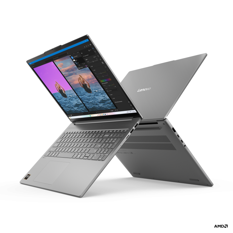 Laptop Lenovo IdeaPad Slim 5 16AKP10 cu procesor AMD Ryzen™ AI 7 350 pana la 5.0GHz, 16″ 2.8K, OLED, 120Hz, 32GB DDR5 RAM, 1TB SSD, AMD Radeon™ 860M Graphics, No OS, Luna Grey