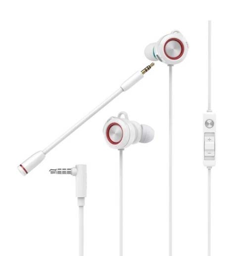 Casti Edifier GM3-SE-W, gaming, in-ear, utilizare multimedia, microfon pe casca detasabil, Alb