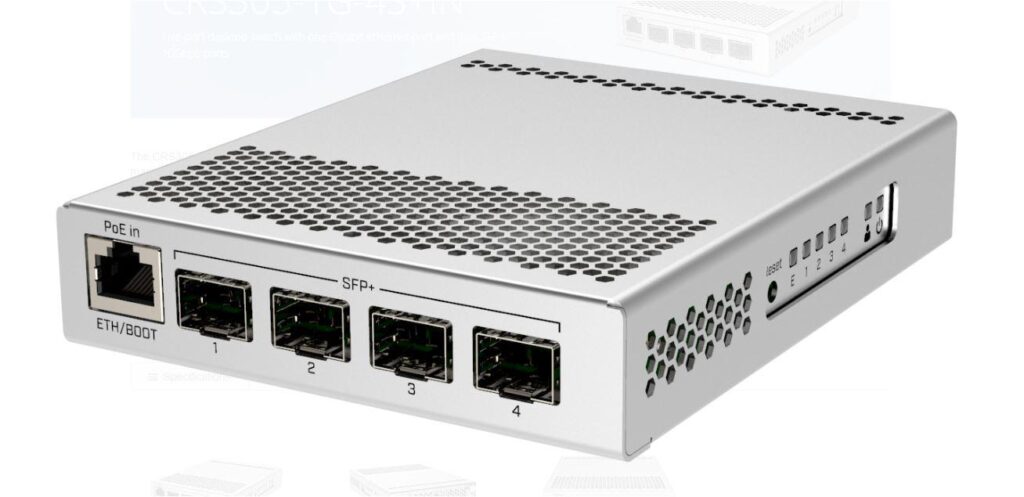 Switch MikroTik 10 Gigabit PoE – CRS305-1G-4S+OUT