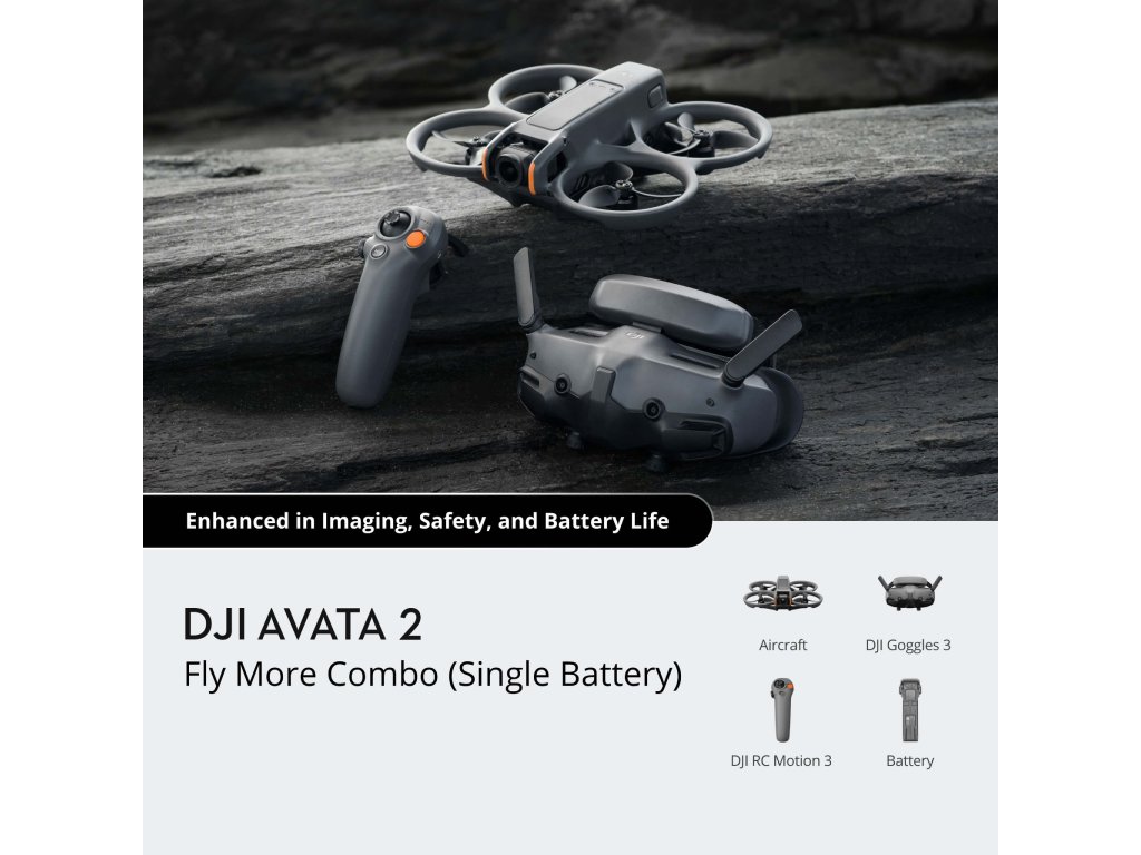 Drona DJI Avata 2 Fly More Combo ( 1 x Acumulator )