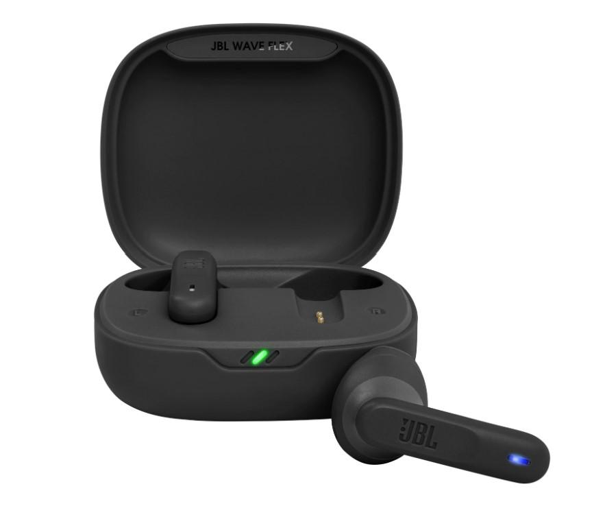 Casti audio in-ear JBL Wave Flex, True Wireless, Bluetooth, Deep Bass, Negru