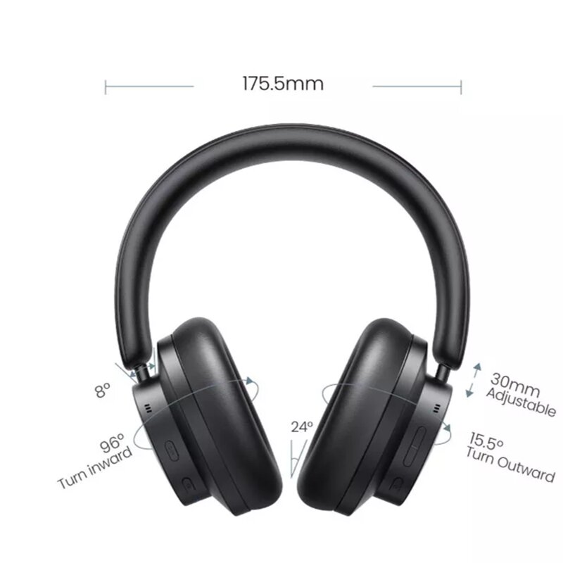 Casti Bluetooth Wireless Noise Cancelling, Ugreen 90422, Negru 2 Casti Bluetooth Wireless Noise Cancelling, Ugreen 90422, Negru - imagine 2