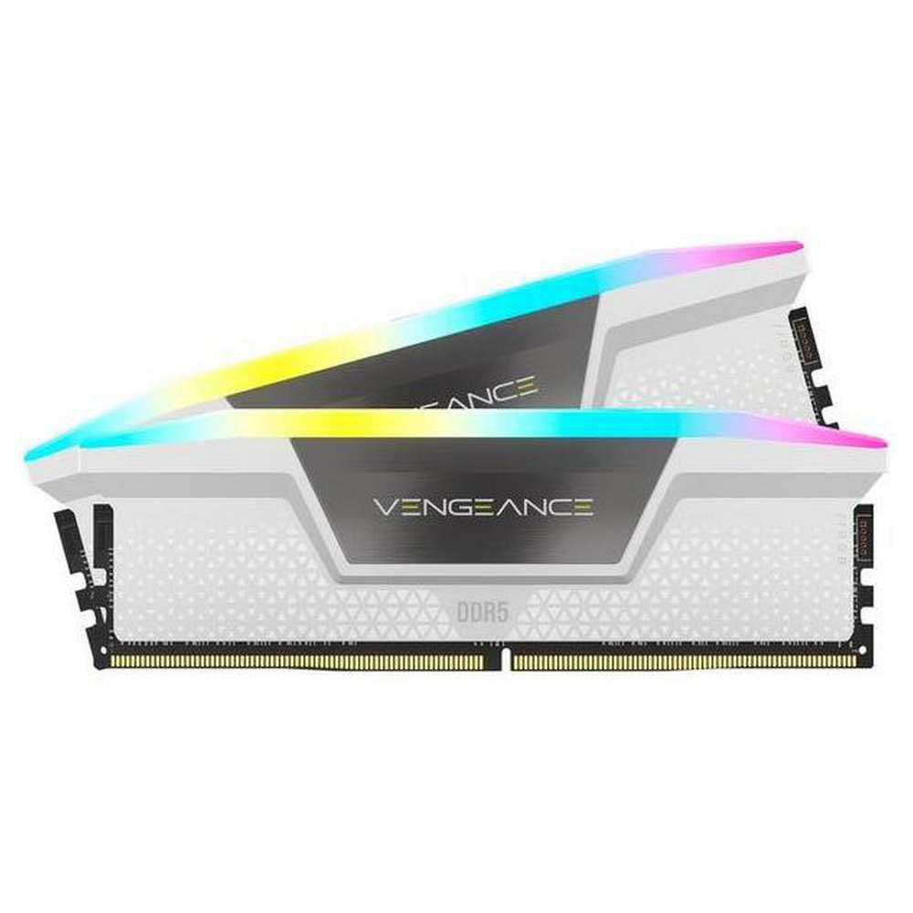 Memorie RAM, Corsair, DDR5, 6000MT/s 32GB 2x16GB, Alb, RGB
