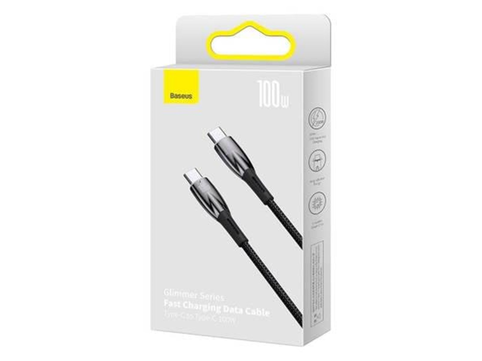 Cablu incarcare/transfer Baseus Glimmer 2xUSB Type-C, Fast Charge 2 Cablu incarcare/transfer Baseus Glimmer 2xUSB Type-C, Fast Charge - imagine 2