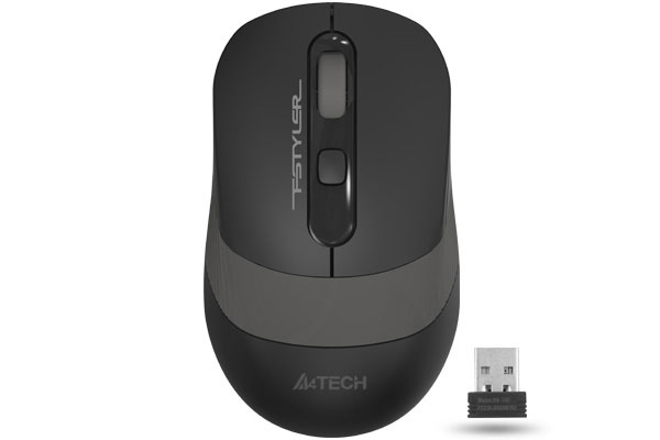 Mouse A4tech, gaming, wireless, 2.4GHz, optic, 2000 dpi, butoane/scroll 4/1, buton selectare viteza, Negru / Gri