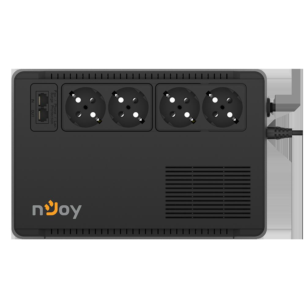 UPS nJoy Soter 600, 600VA/ 360W, 4 Prize Schuko cu protectie, functie auto-restart, Stabilizator de tensiune (AVR)