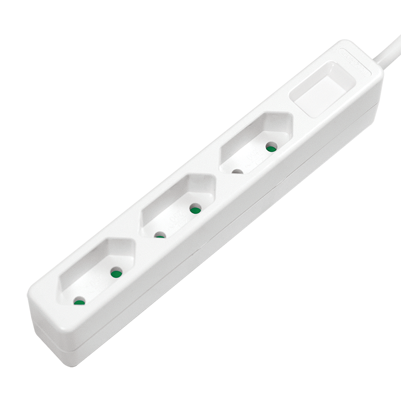 Prelungitor cu 3 prize, Logilink, 1.5 m, Alb