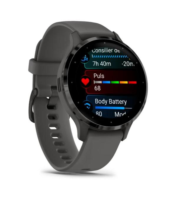 Smartwatch Garmin Venu 3S, GPS, Wi-Fi, curea silicon, Black Sesame/Slate 3 Smartwatch Garmin Venu 3S, GPS, Wi-Fi, curea silicon, Black Sesame/Slate - imagine 3