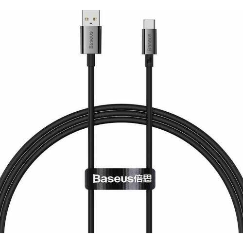 CABLU alimentare si date Baseus Superior, pt. smartphone, USB la USB Type-C , 100W, 1m, negru „P10320102114-00” (timbru verde 0.18 lei) – 6932172631970
