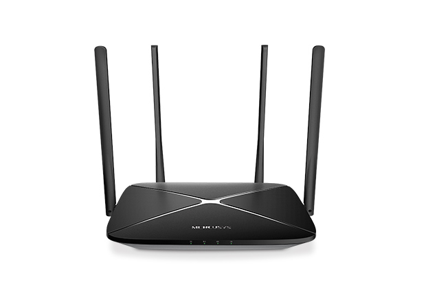 Router wireless MERCUSYS AC12G, AC1200, Gigabit, Dual-Band, Negru