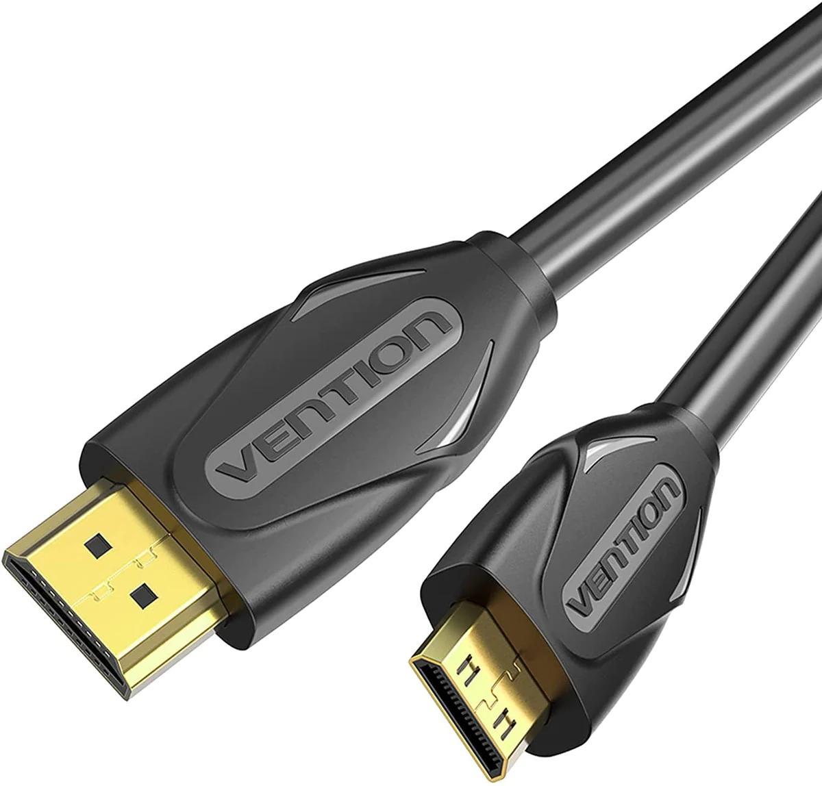 Cablu mini HDMI la cablu HDMI Vention VAA-D02-B200 2m 4K 30Hz (negro) 1 Cablu mini HDMI la cablu HDMI Vention VAA-D02-B200 2m 4K 30Hz (negro)