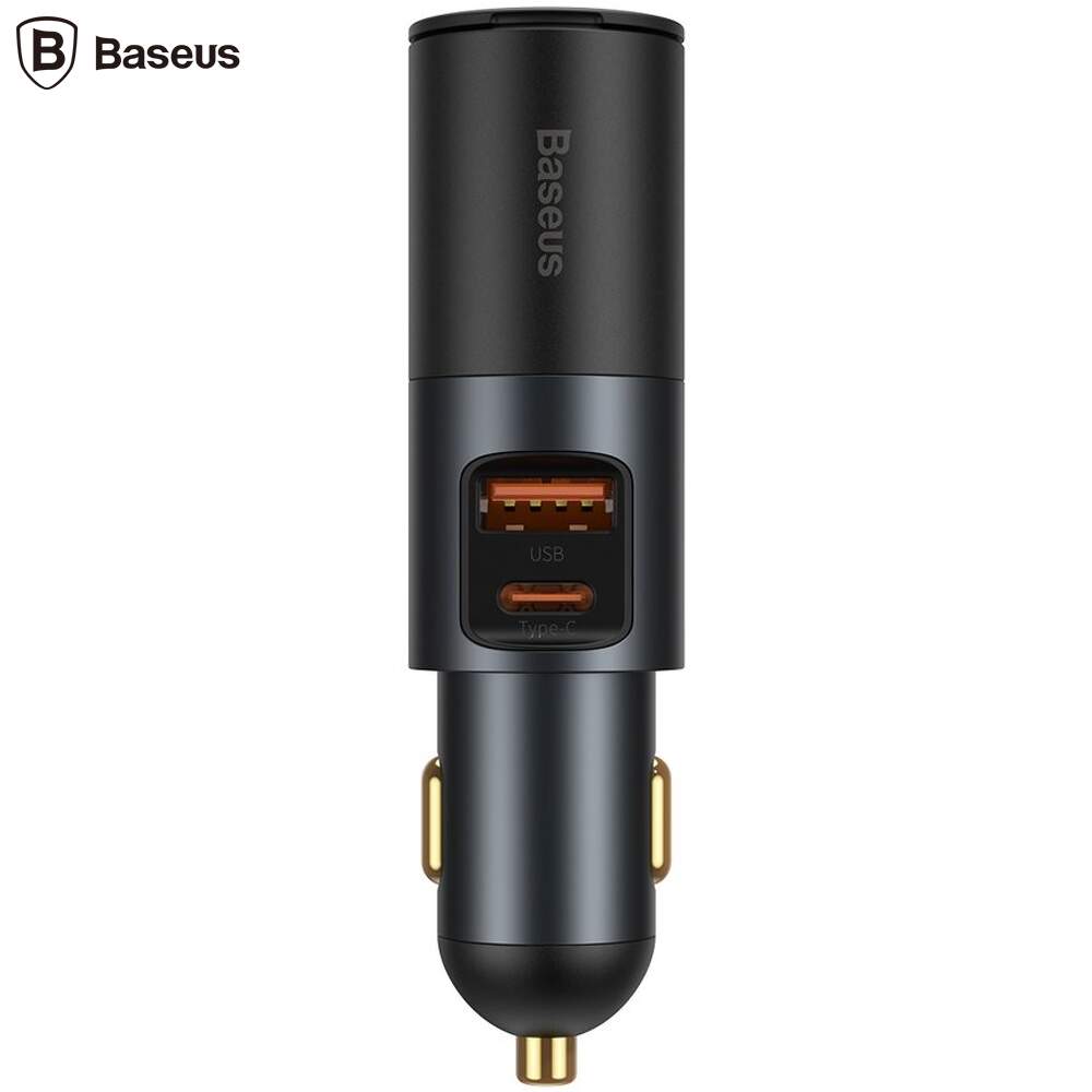Incarcator auto, Baseus, USB C, 120 W, Gri inchis