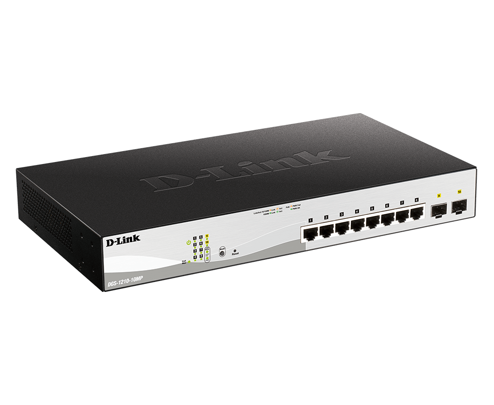 Switch D-Link DGS-120-10P, 10x10/100/1000, 2 Combo SFP Gigabit 2 Switch D-Link DGS-120-10P, 10x10/100/1000, 2 Combo SFP Gigabit - imagine 2