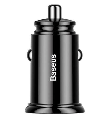 Incarcator auto Baseus Circular, 2x USB-A, Quick Charge 3.0, SPC AFC 30W, Negru 3 Incarcator auto Baseus Circular, 2x USB-A, Quick Charge 3.0, SPC AFC 30W, Negru - imagine 3