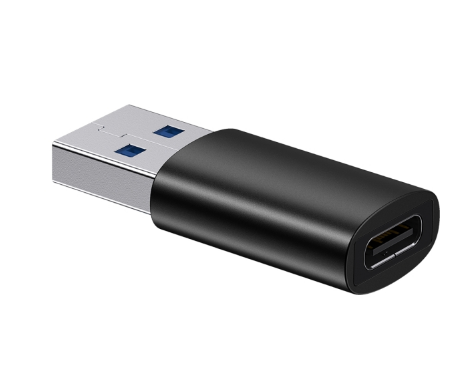 Adaptor Baseus Ingenuity Series Mini OTG, USB-A 3.1 la USB-C, Negru