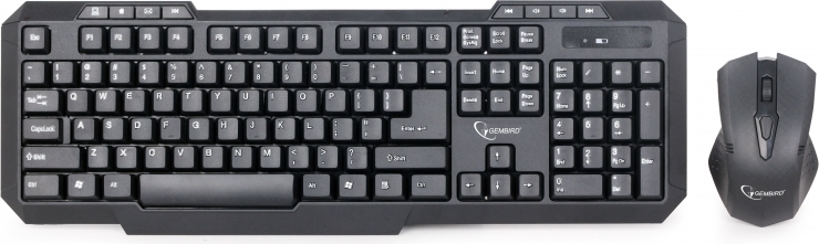 Kit wireless tastatura + mouse Gembird, Negru