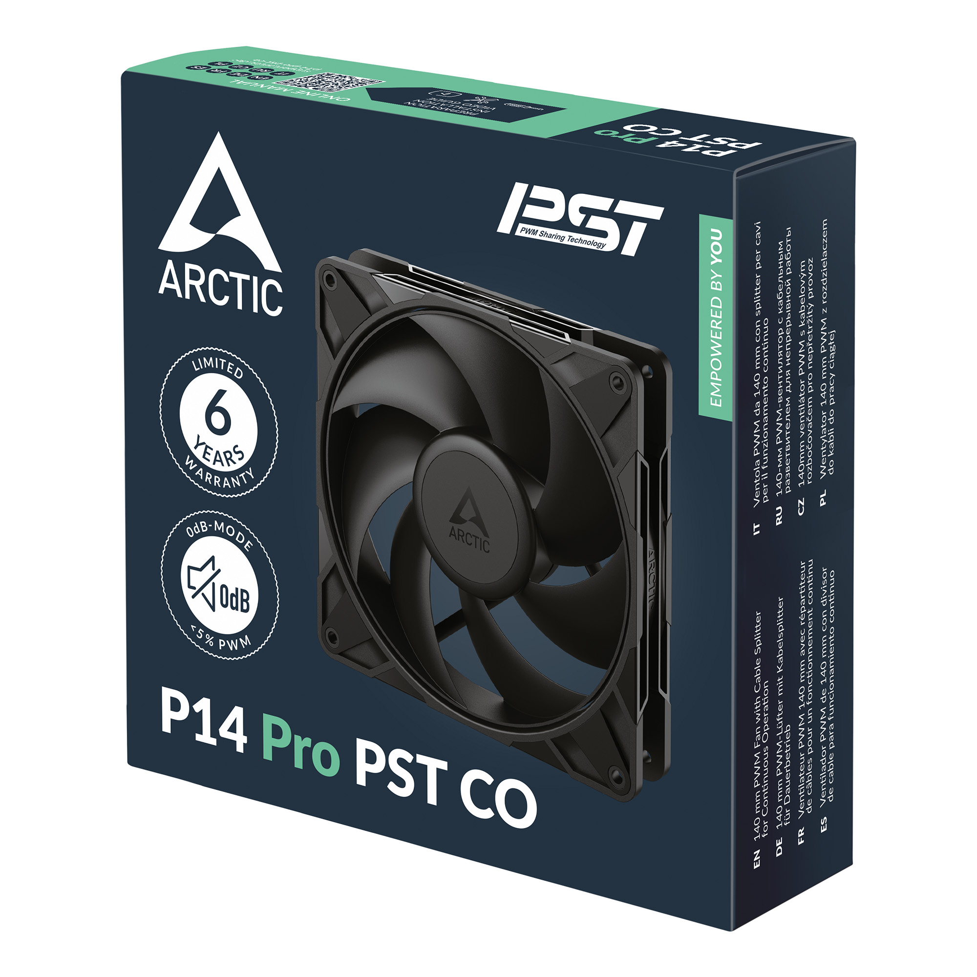 Ventilator PC Arctic P14 Pro PST CO, 140 mm PWM, 400 - 2500 rpm, Negru 5 Ventilator PC Arctic P14 Pro PST CO, 140 mm PWM, 400 - 2500 rpm, Negru - imagine 5