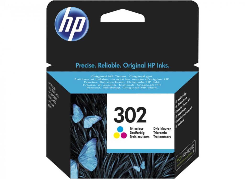 Cartus cerneala HP 302, F6U65AE, Tricolor, Eligibil Instant Ink