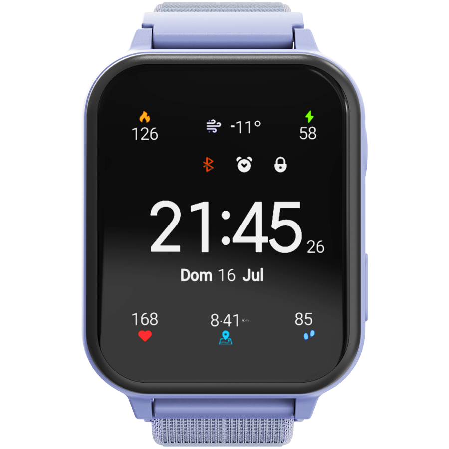 Ceas inteligent pentru copii Canyon Alfie CNE-KW37BL, 1.69″, Bluetooth, GPS, albastru, 56.7×39.9×15.9mm