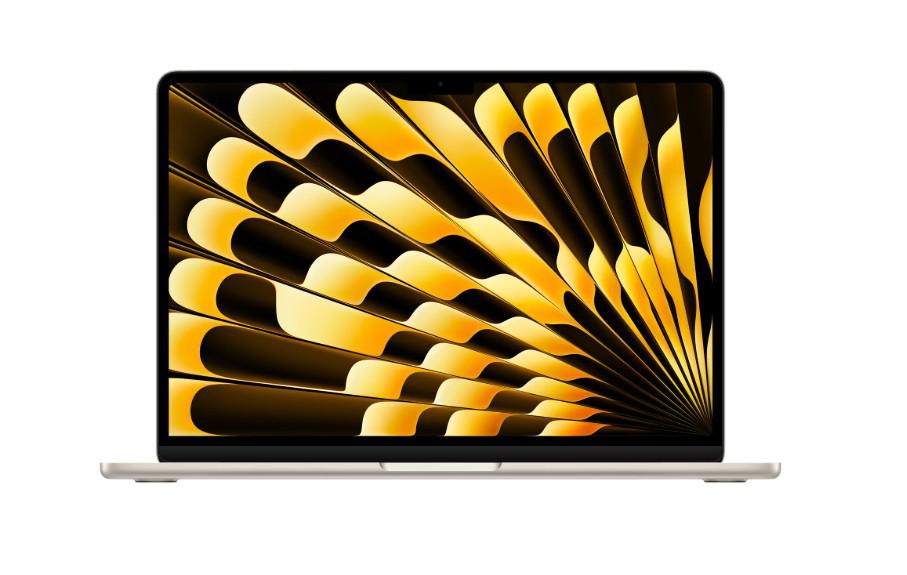 Laptop Apple MacBook Air 13″ cu procesor Apple M4, 10 nuclee CPU si 10 nuclee GPU, 16GB RAM, 1TB, Starlight, Tastatura Internationala, Manual RO
