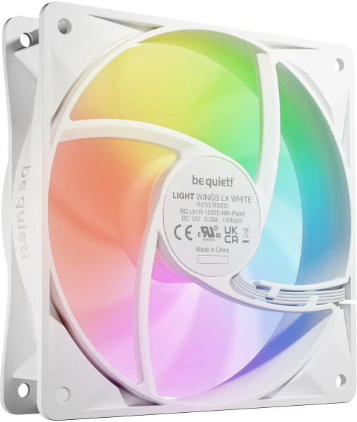Ventilator PC be quiet! Light Wings LX 120 mm PWM Reverse, alb, ARGB, BL133