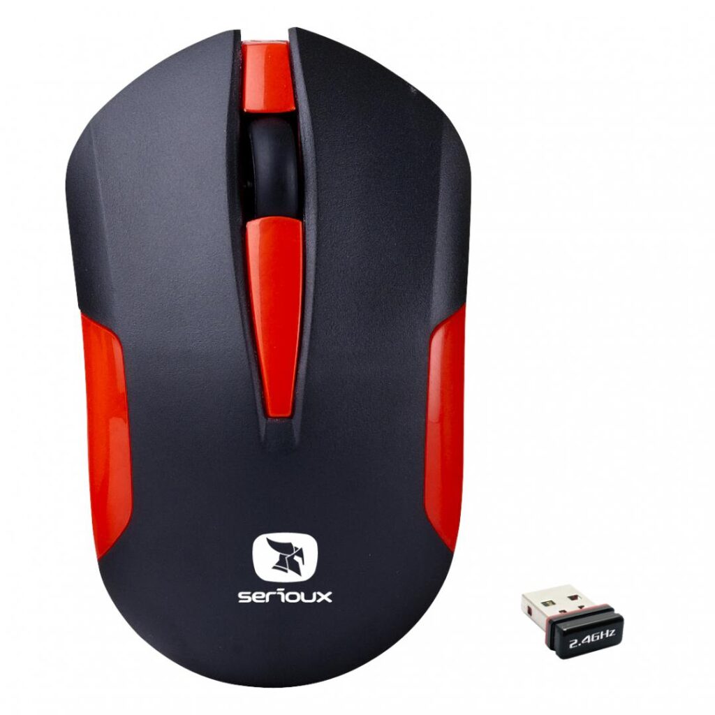 Mouse Wireless Serioux Drago 300, USB, Rosu