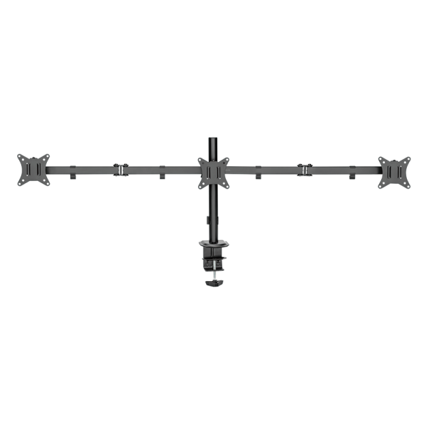 SUPORT de birou LOGILINK, pt 3 TV/monitor plat, curbat, diag. max 27 inch, rotatie, inclinare, pivotare, orizontala, verticala, totala, max 7 Kg x 3, „BP0173”