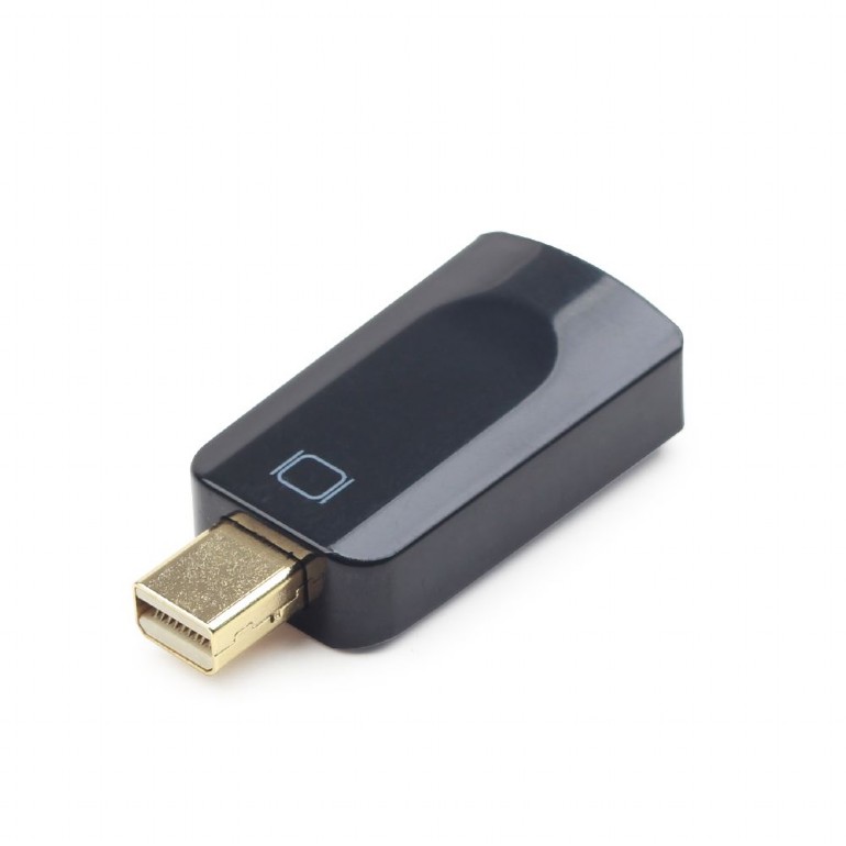 Adaptor video Gembird, Mini-DisplayPort (T) la HDMI (M), rezolutie maxima Full HD la 60Hz, Negru, A-mDPM-HDMIF-01