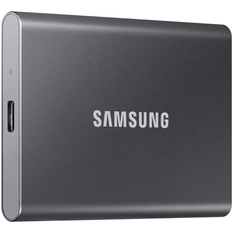 SSD extern Samsung T7 portabil, 2TB, USB 3.2, Titan Grey