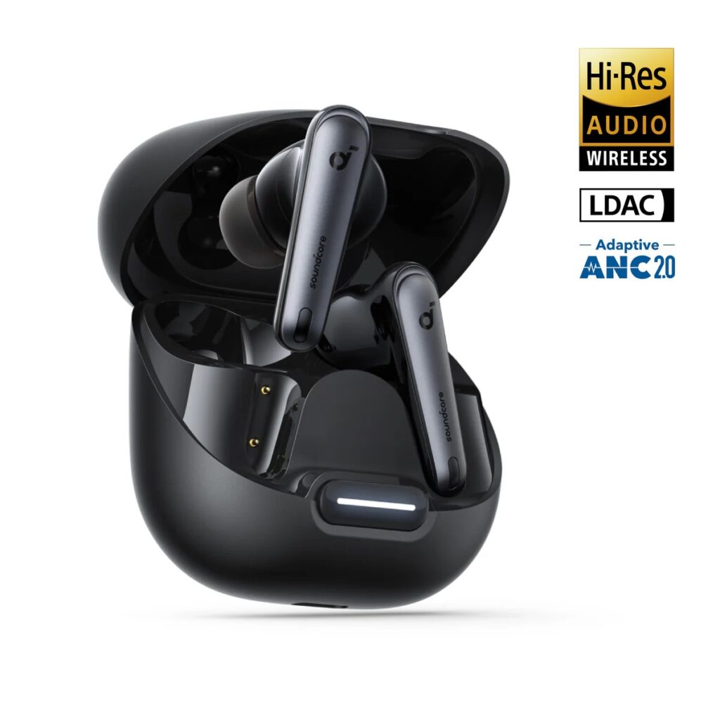 Casti Wireless Anker SoundCore Liberty 4 NC, ANC 2.0, Sunet Hi-Res, LDAC, Bluetooth 5.3, Negru