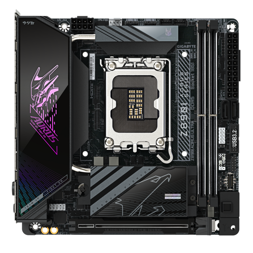 Placa de baza GIGABYTE Z890I AORUS ULTRA, LGA1851, DDR5, BT, Wi-Fi, Mini-ITX, Negru