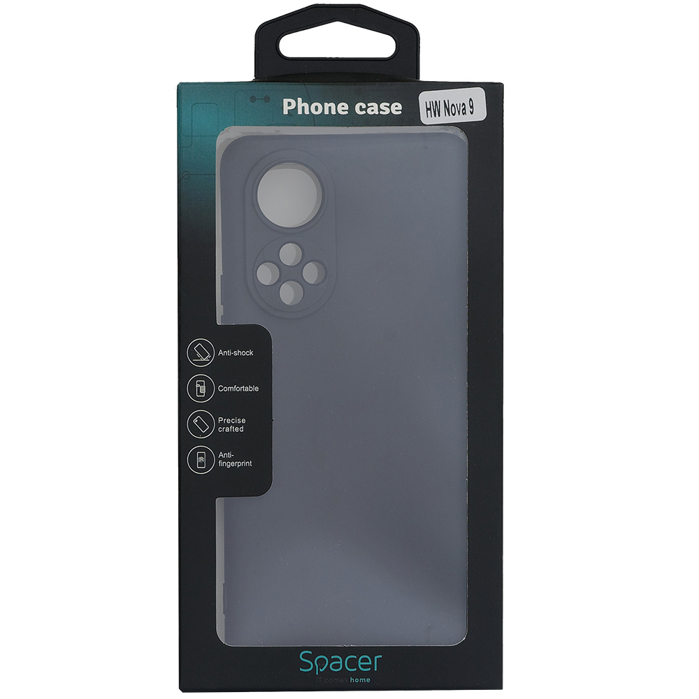 Husa de protectie Spacer pentru Huawei Nova 9, material flexibil silicon si interior cu microfibra, Negru 4 Husa de protectie Spacer pentru Huawei Nova 9, material flexibil silicon si interior cu microfibra, Negru - imagine 4