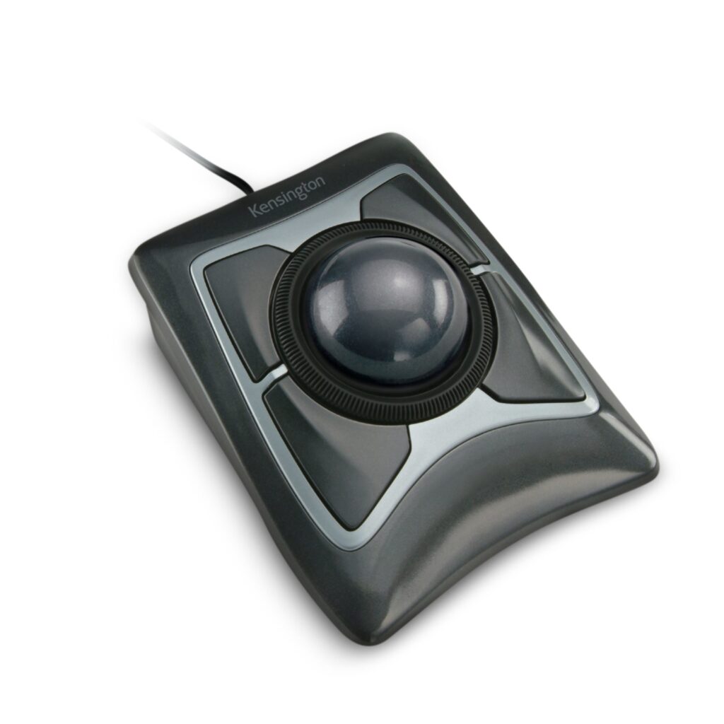 Trackball ergonomic, Kensington Expert, optic, scroll tip inel, cu fir