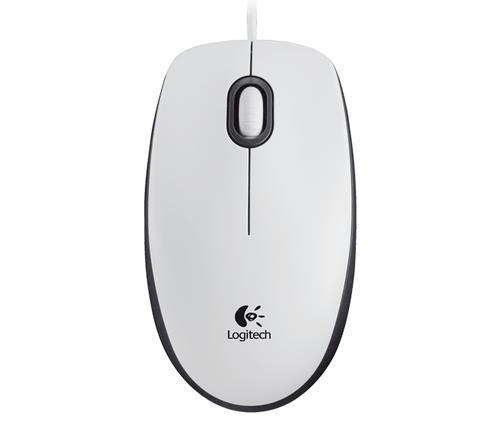 Mouse, Logitech, M100, USB, Alb