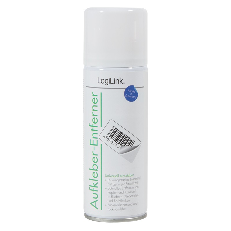 SPRAY SOLVENT LOGILINK, 200ml, expunere scurta, pt. autocolante / plastic / adezivi / vopsea, „RP0016”