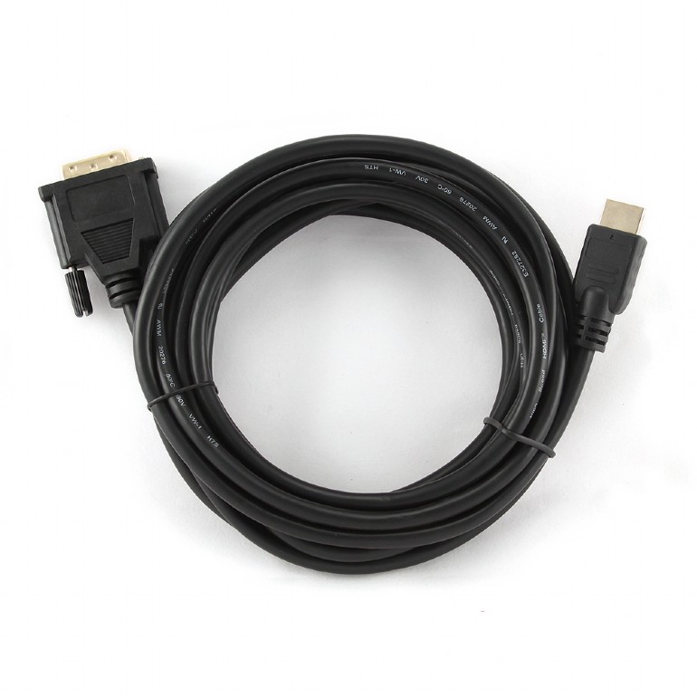 Cablu video Gembird adaptor HDMI (T) la DVI-D SL (T), 4.5m, conectori auriti, Negru, CC-HDMI-DVI-15 2 Cablu video Gembird adaptor HDMI (T) la DVI-D SL (T), 4.5m, conectori auriti, Negru, CC-HDMI-DVI-15 - imagine 2