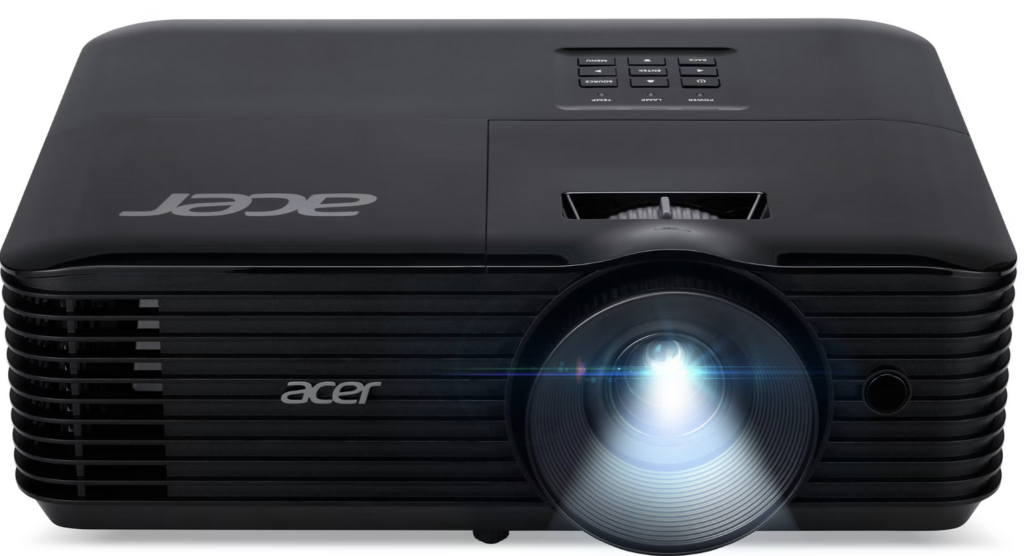 Videoproiector Acer X1228, DLP, WXGA, 1280 x 800, 5000 lm, 4:3, HDMI, VGA, Boxe 3W, Negru