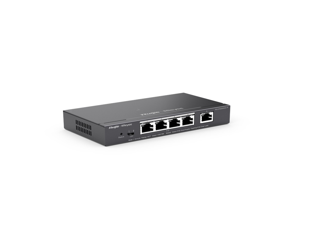 Switch Reyee RG-ES205GC-P PoE Smart. 5 porturi Gigabit
