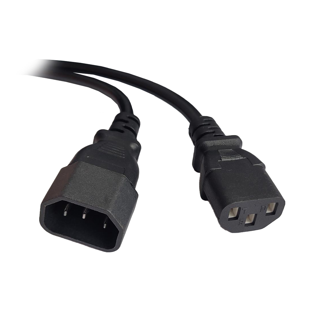 Cablu alimentare Spacer prelungitor, 1.8m, intrare C14, iesire C13, 6A, negru