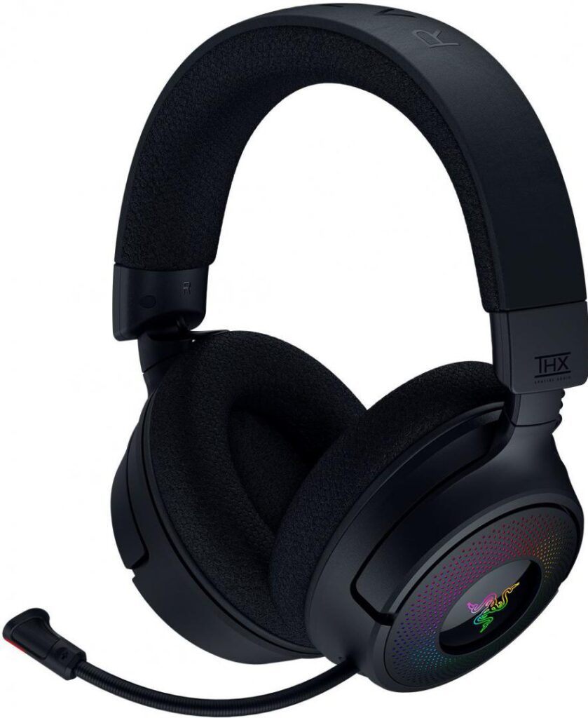 Casti gaming wireless Razer Kraken V4 , iluminare Razer Chroma™ RGB, multiplatforma, negru