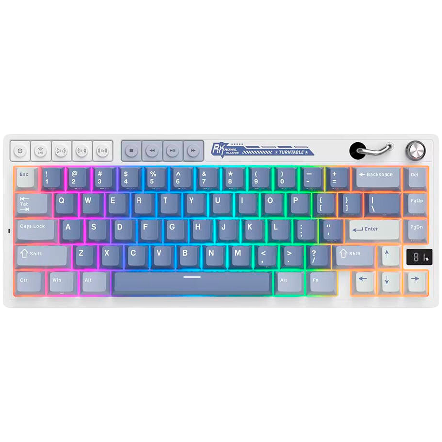 Tastatura Royal Kludge M65 RGB, 60%, Hot-swap, comutatoare cremoase, US